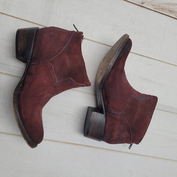 Freebird Burgundy Ankle Boots - Picture 3 of 10
